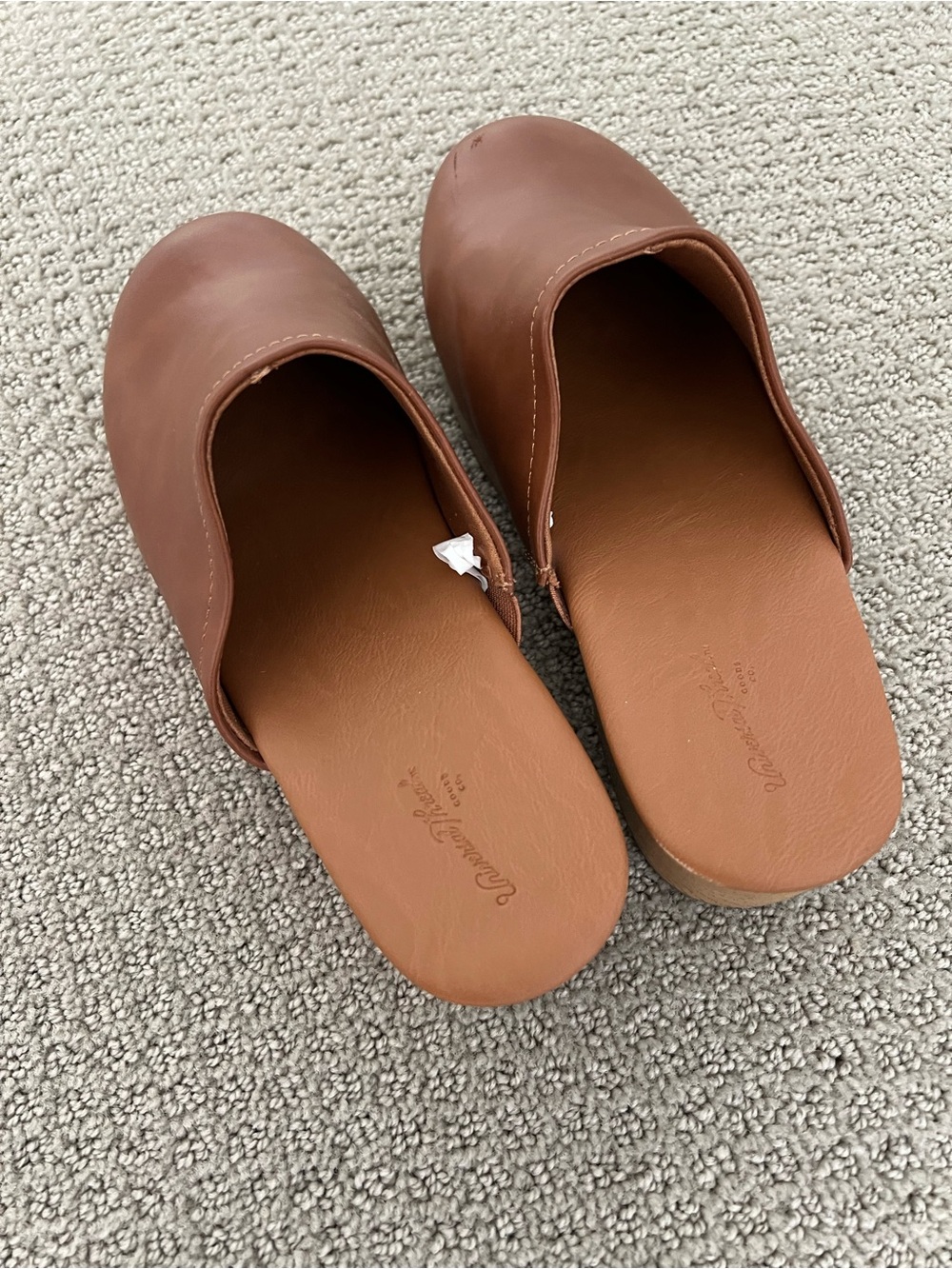 Women’s Brown Faux Leather Slip-On Mule Clog - Picture 3 of 5